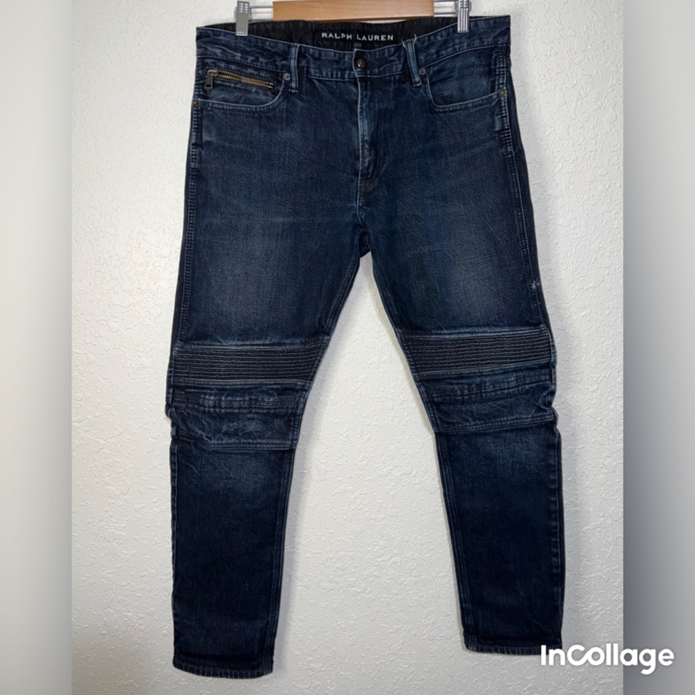 Ralph Lauren Black Label Pleated Knee Jeans